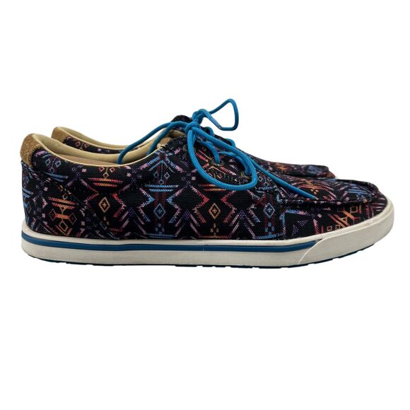 Twisted X Womens 9 Shoes Southwest Aztec Boat Classic Kicks Lace Up Sneaker - Picture 1 of 14
